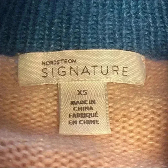 Nordstrom Signature Striped Crew Neck Mohair, Wool & Silk sweater XS - Picture 7 of 8